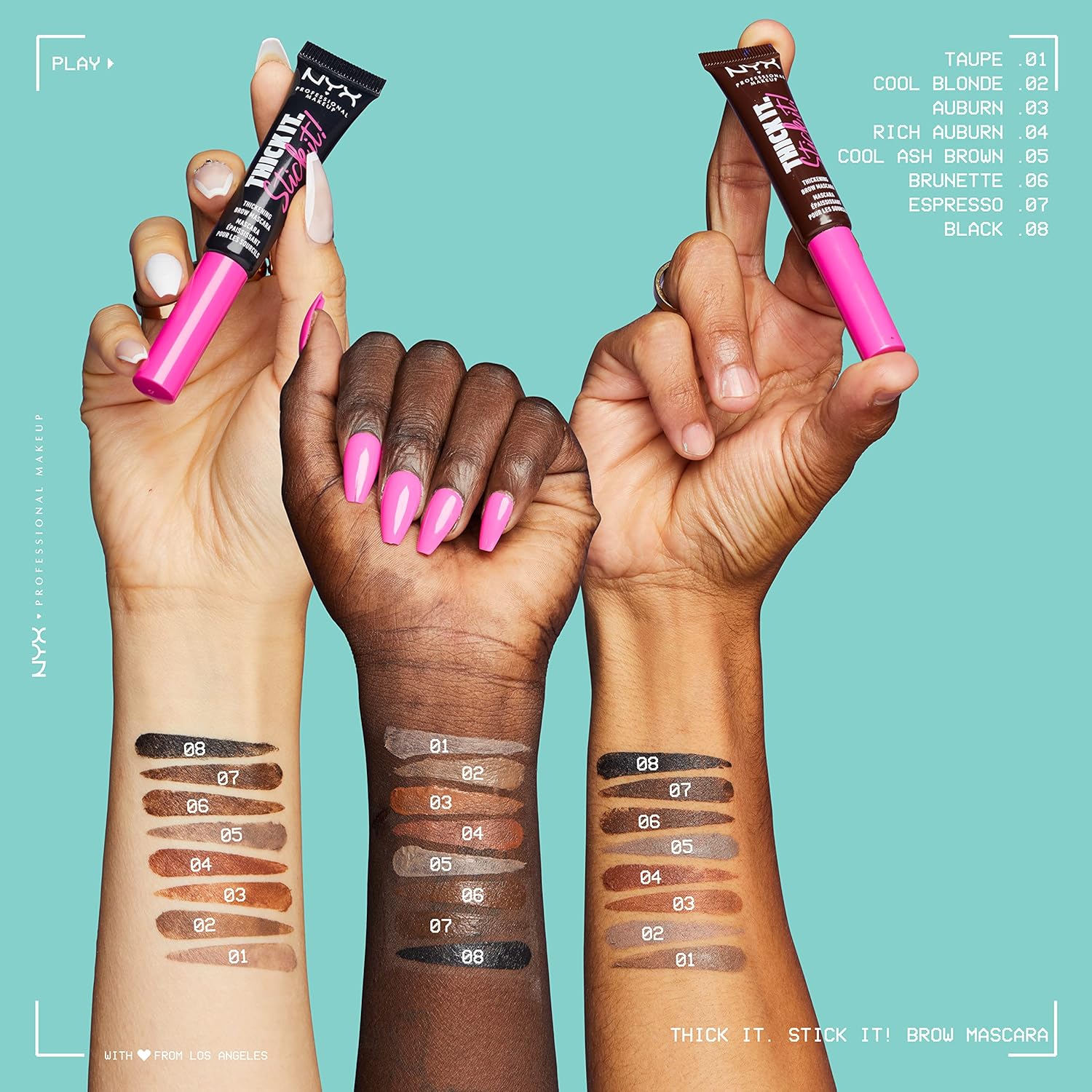 NYX PROFESSIONAL MAKEUP Thick It Stick It Thickening Brow Mascara, Eyebrow Gel - Brunette - Image 5