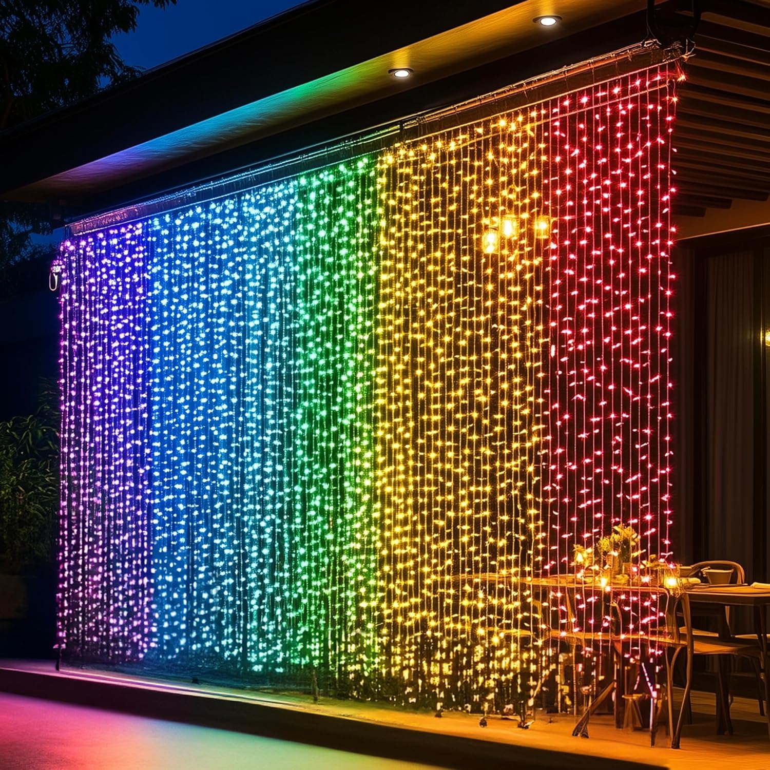 Dazzle Bright 300 LED Curtain String Lights, RGB Color Changing Christmas Fairy Lights for Bedroom with Remote & APP Control, Waterproof Smart Window Lights Party Wedding Garden Wall Decor - Image 6
