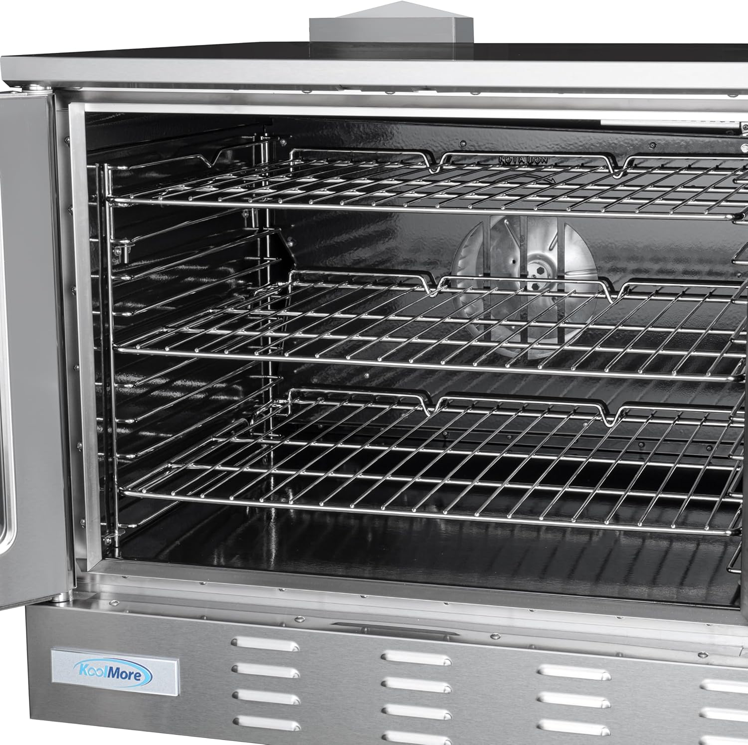 KoolMore 38 in. Full-Size Double Commercial Liquid Propane Convection Oven 108,000 BTU With Stacking And Casters in Stainless-Steel (KM-DCCO54-LPC) - Image 7