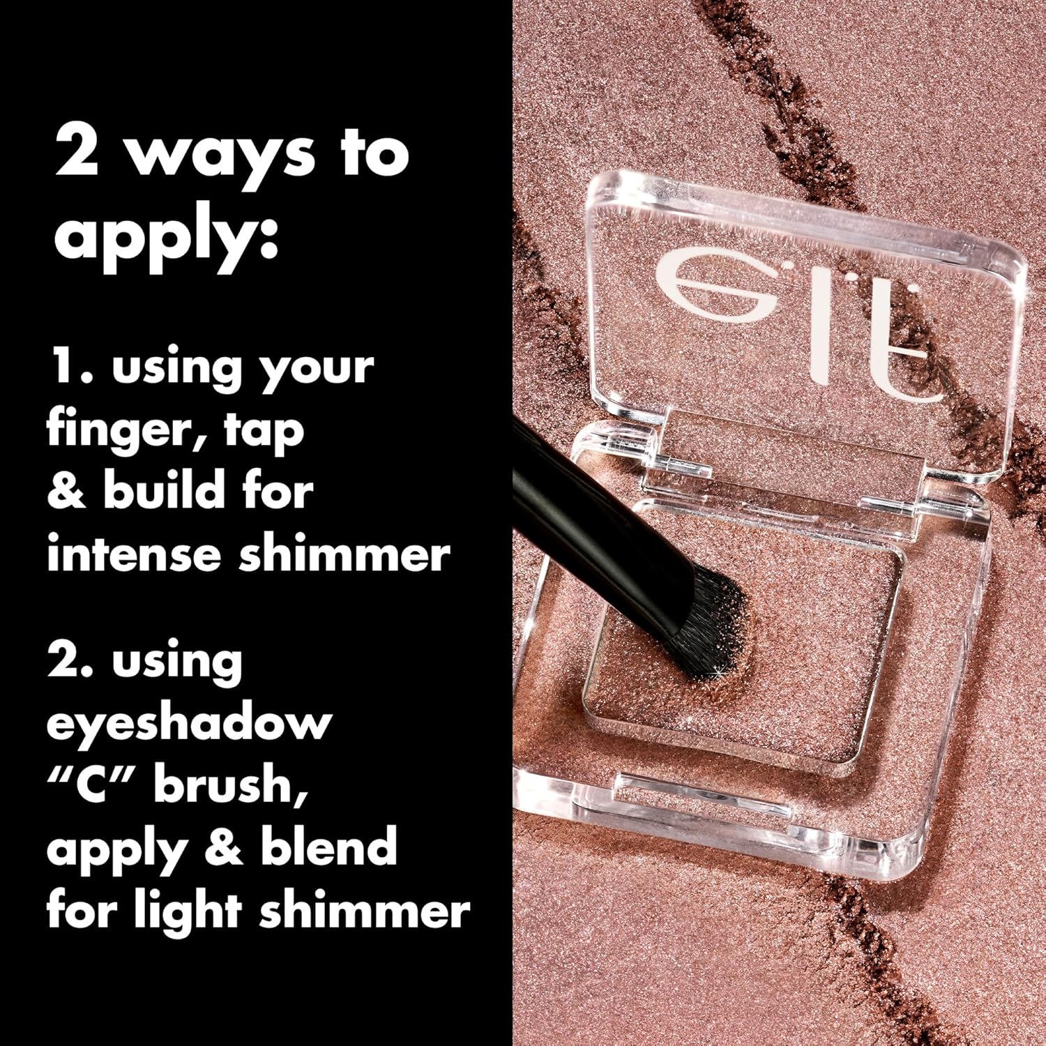 e.l.f. Fine As Fleck Glitter Eyeshadow, Long-Lasting Sheer Eye Makeup With A Shimmer Finish, Smooth Formula, Vegan & Cruelty-Free, Champagne Showers - Image 4