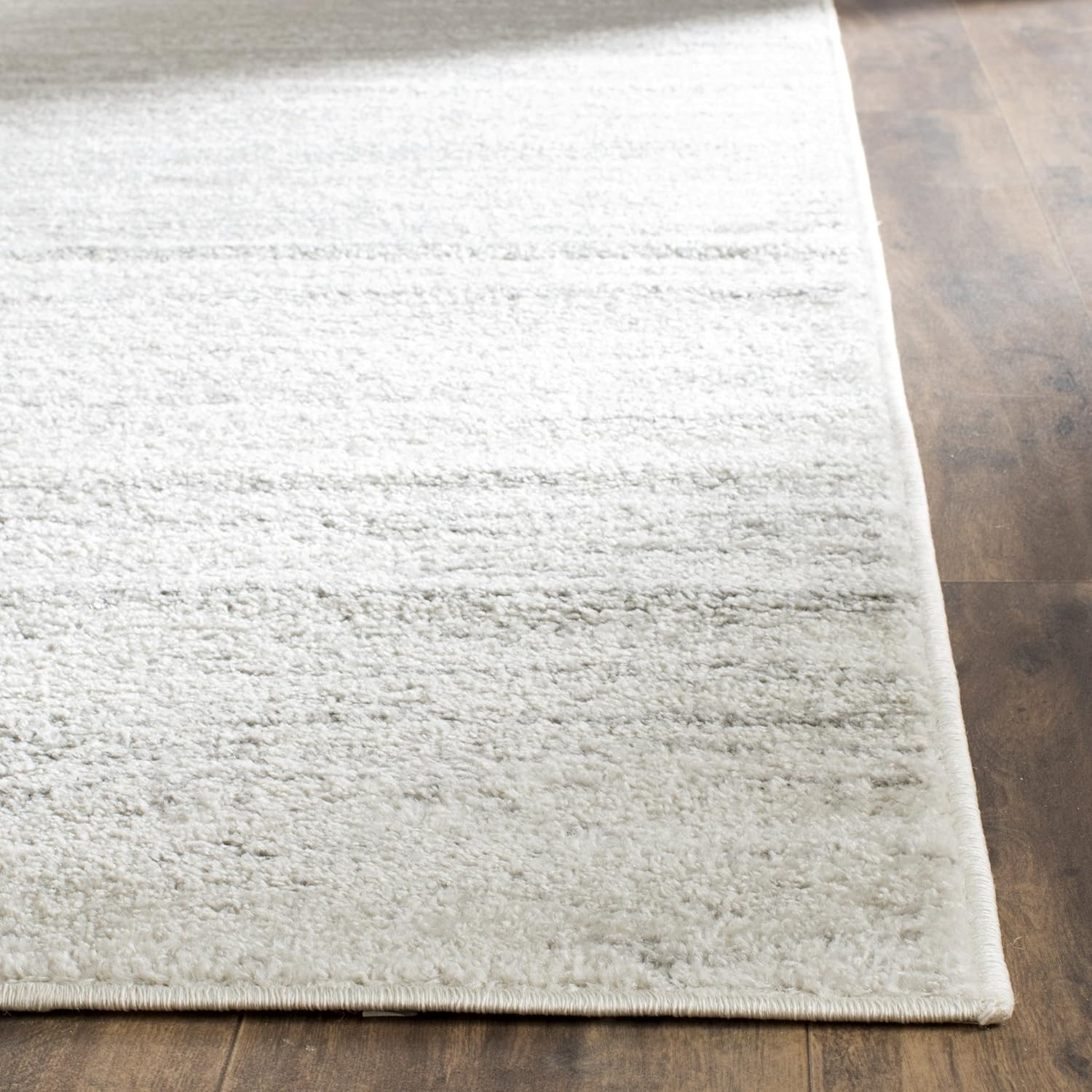 SAFAVIEH Adirondack Collection Area Rug - 9' Square, Ivory & Silver, Modern Ombre Design, Non-Shedding & Easy Care, Ideal for High Traffic Areas in Living Room, Bedroom (ADR113B) - Image 3