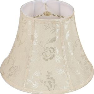 Aspen Creative 30233 Transitional Bell Shaped Spider Construction Lamp Shade, Ivory, 7" Top x 13" Bottom x 9-1/2" Slant Height