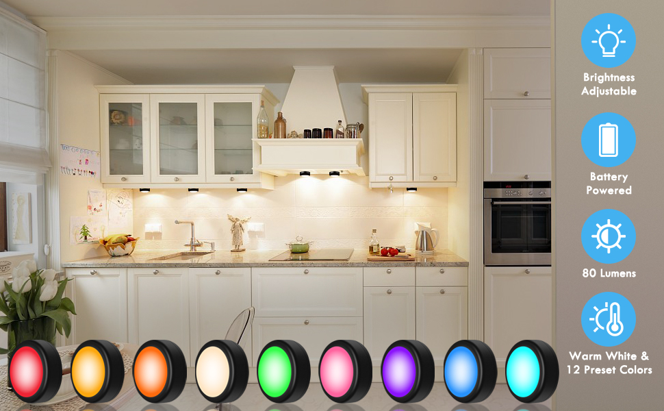 puck lights with remote