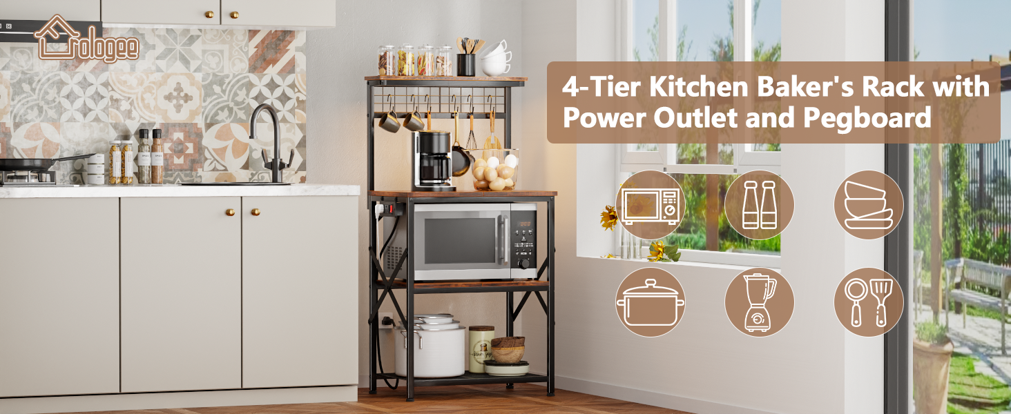 furologee kitchen bakers rack