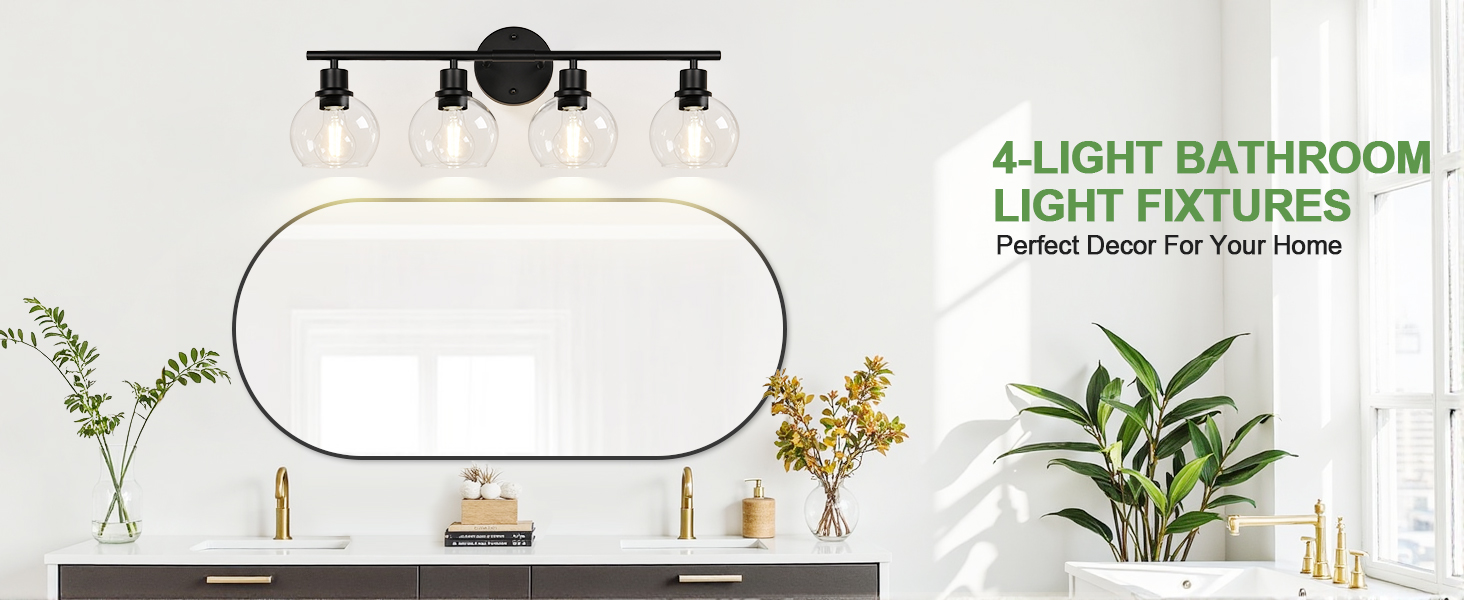 4-Light Bathroom Light Fixtures