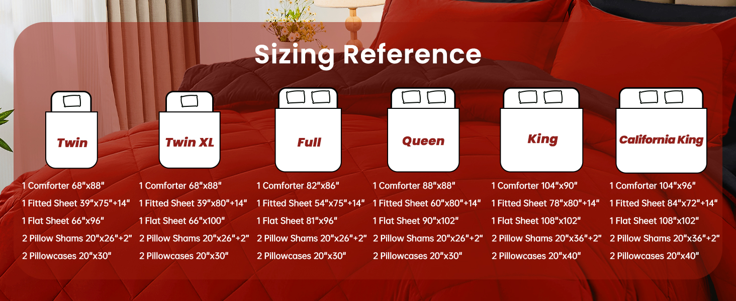 Comforter Set Reversible Bed in a Bag All Season