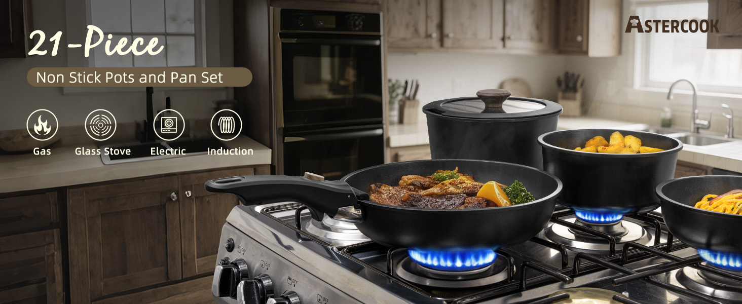 pots and pans set non stick