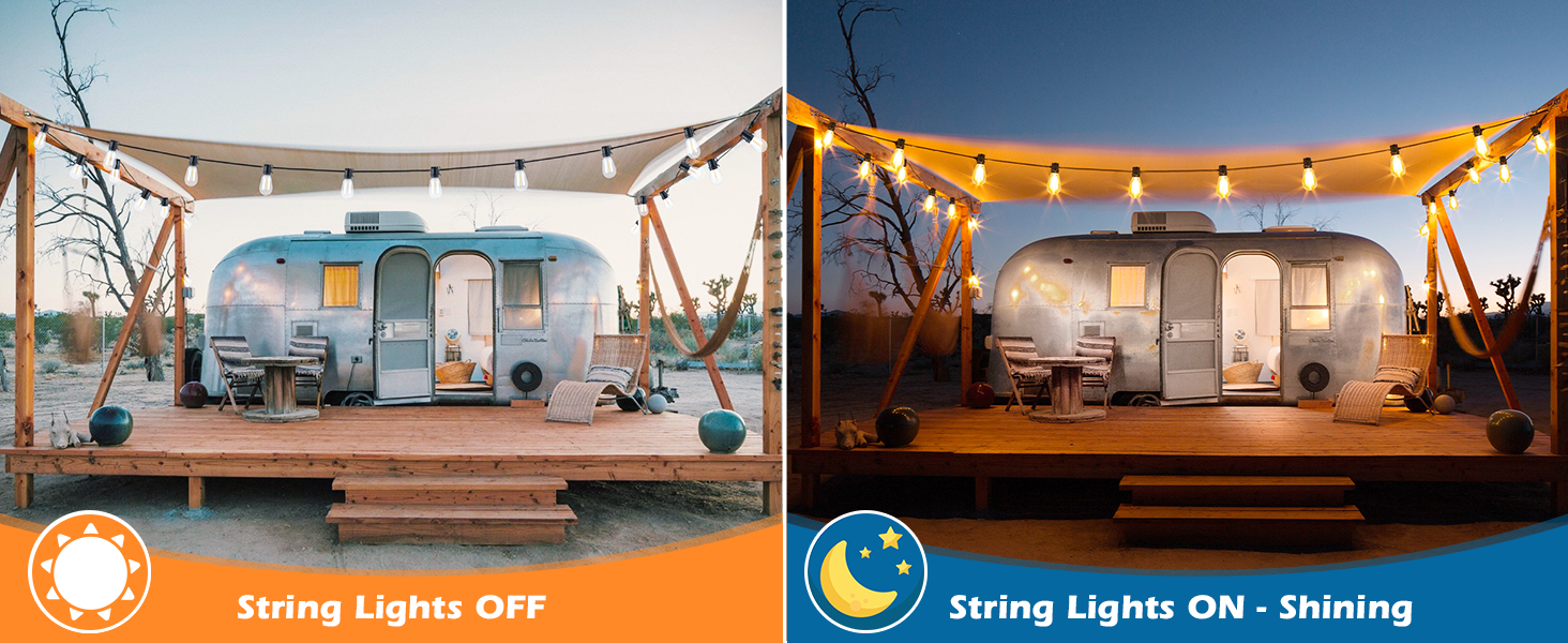 decorative outdoor string lights 96feet