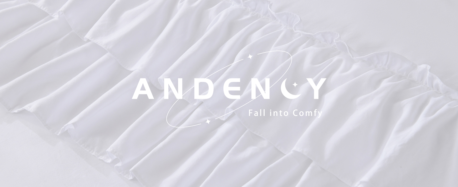 D Ruffle Comforter White