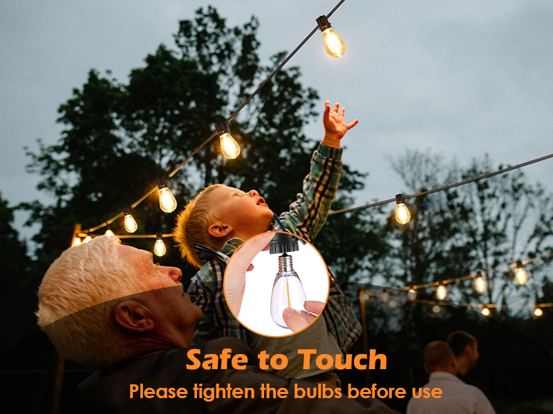 cool to touch outdoor string lights 96feet