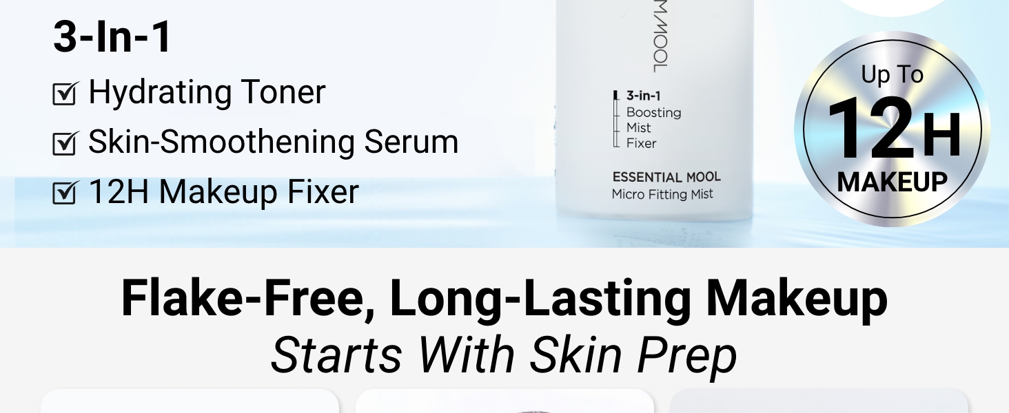 hydrating makeup mist, 12H makeup hold, dewy finish, thermal spring water, primer, setting spray