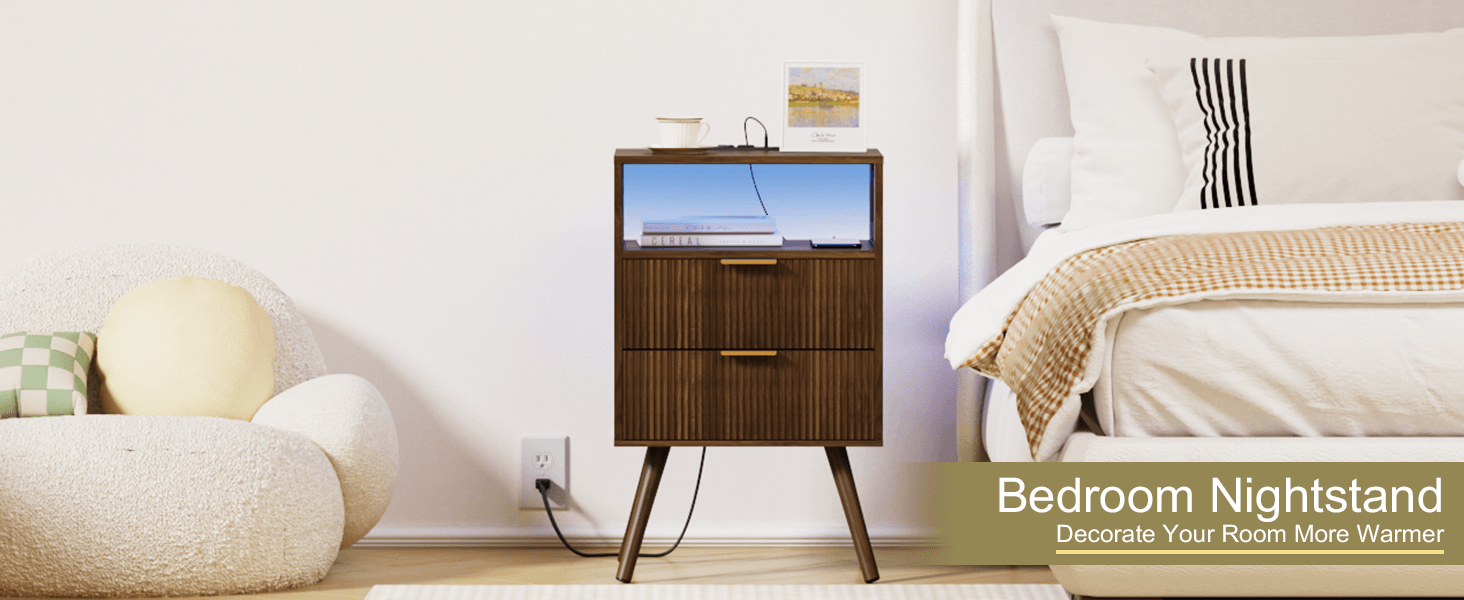 三层镂空竖纹床头柜 A+4黑色拉米