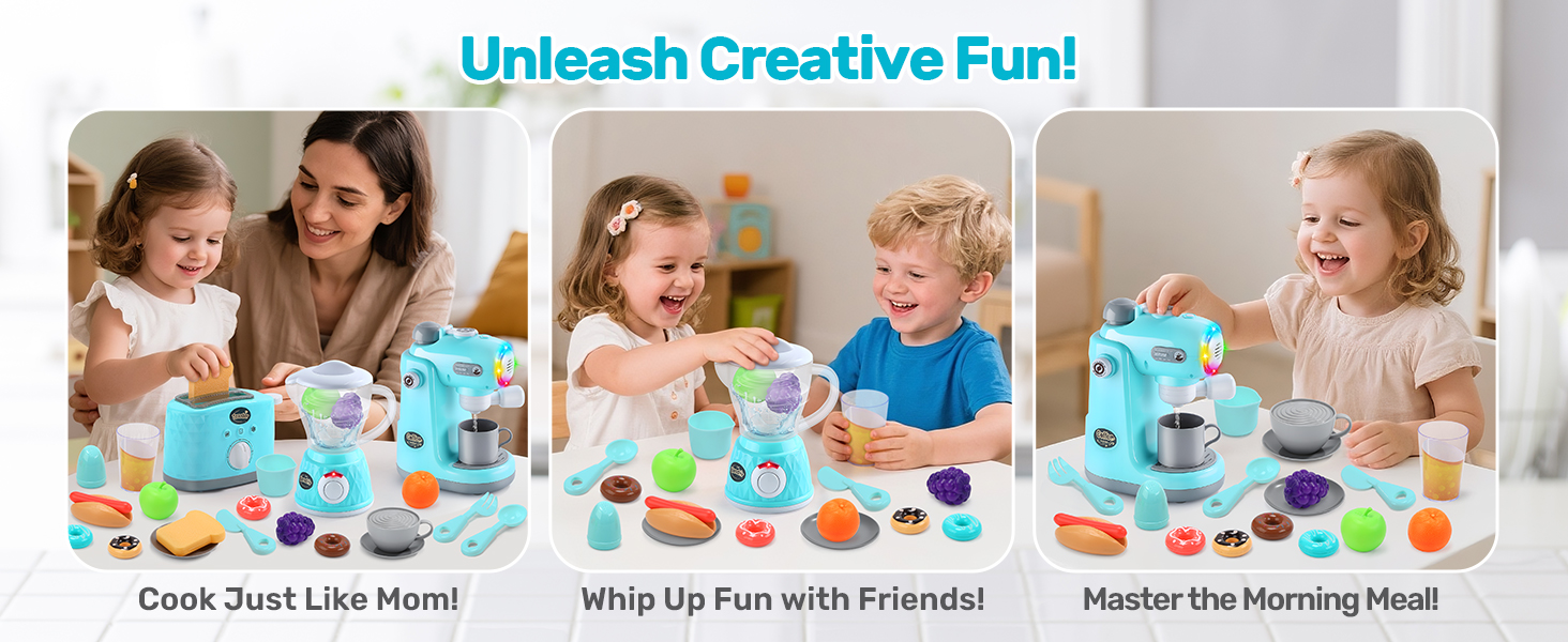 CUTE STONE Play Kitchen Appliances Toy Set