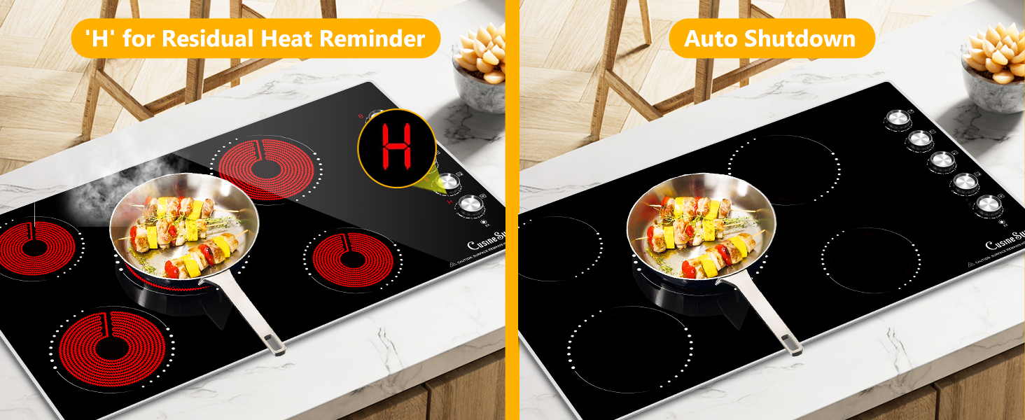 Residual Heat Reminder Auto Shutdown