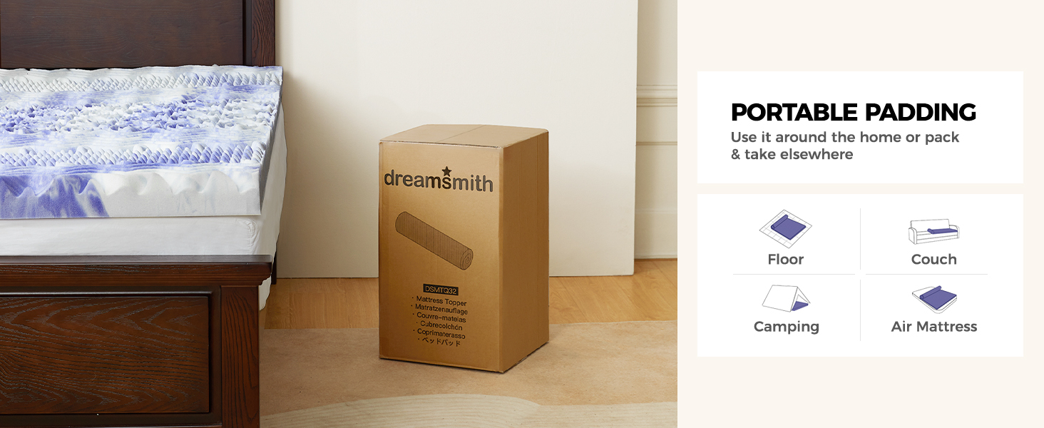 Dreamsmith 7-Zone Memory Foam Mattress Topper