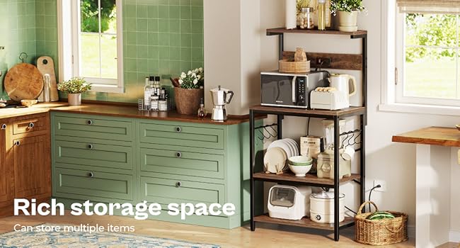 coffee bar microwave stand bakers rack coffee station kitchen rack