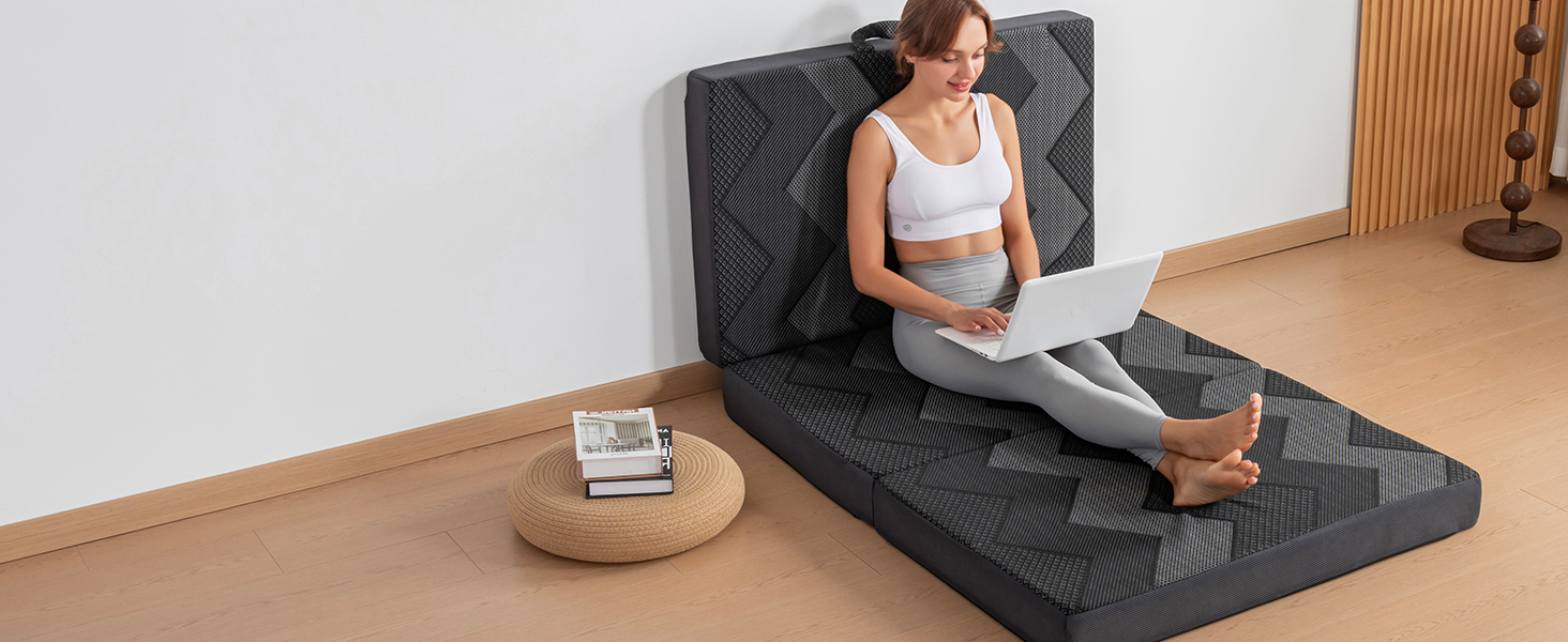 fold tri-folding mattress floor pad chair sofa