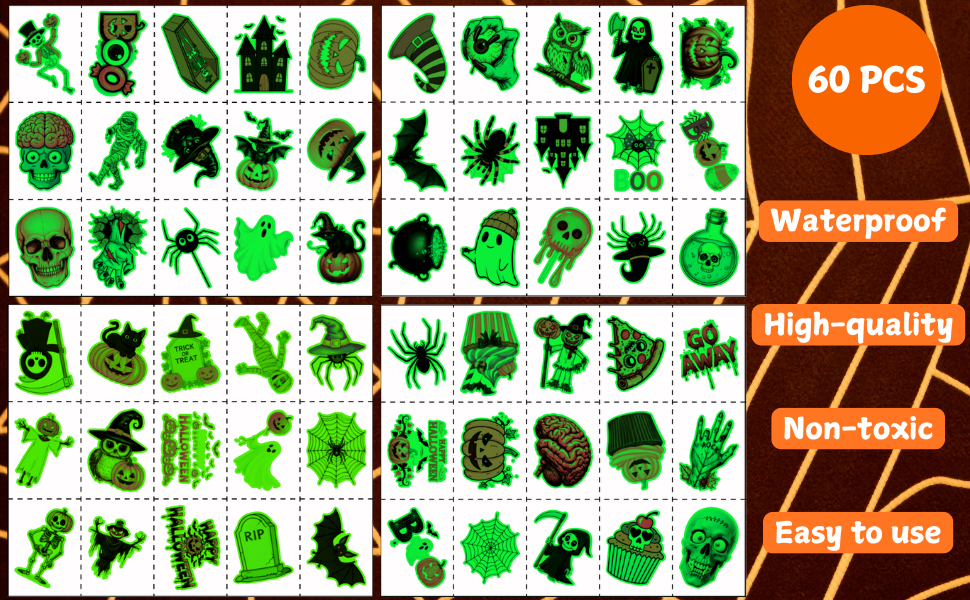 Glow in dark halloween party favors