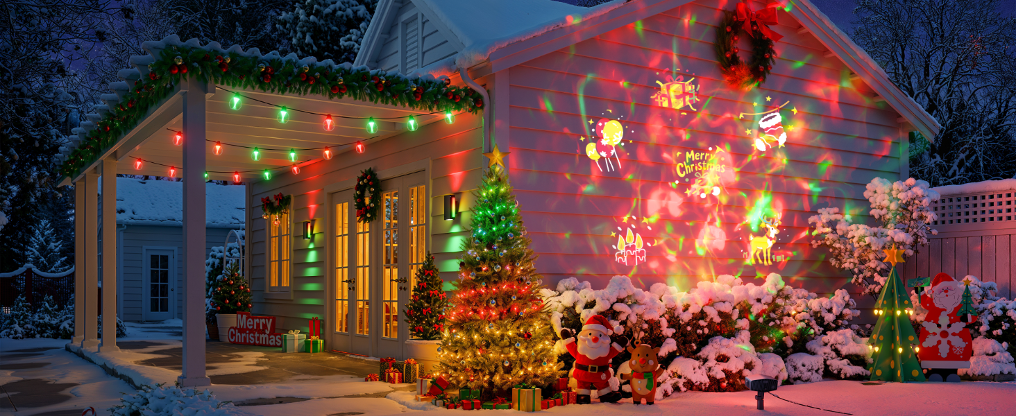 christmas light projector outdoor