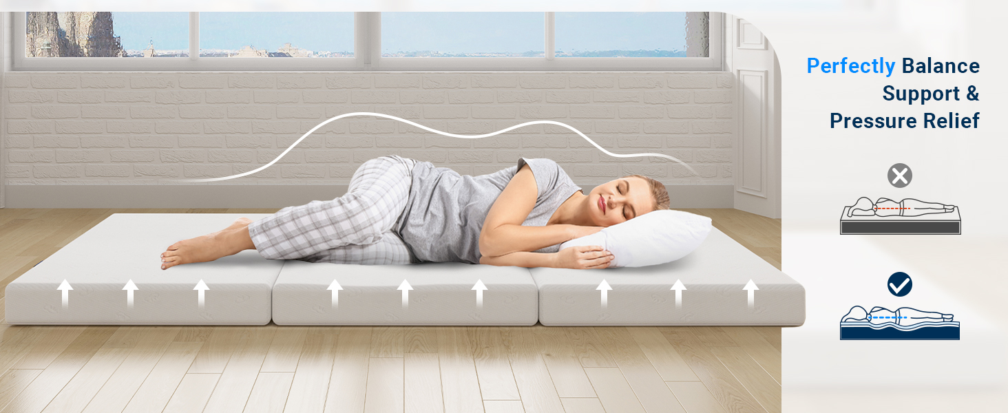 Avenco tri-fold mattress