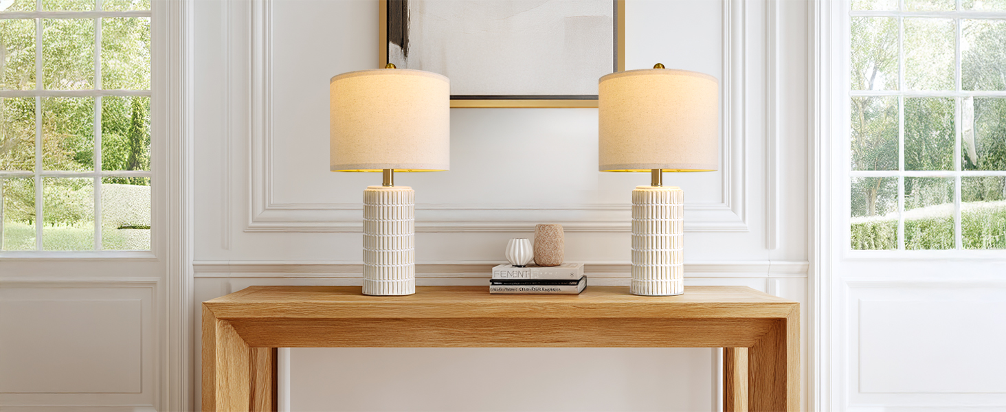 PoKat 20’‘ Small Modern Lamps Set of 2