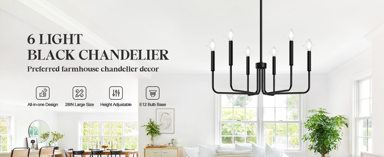 black chandelier