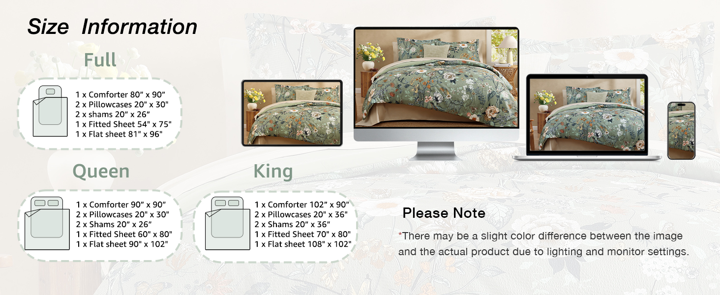 floral comforter set