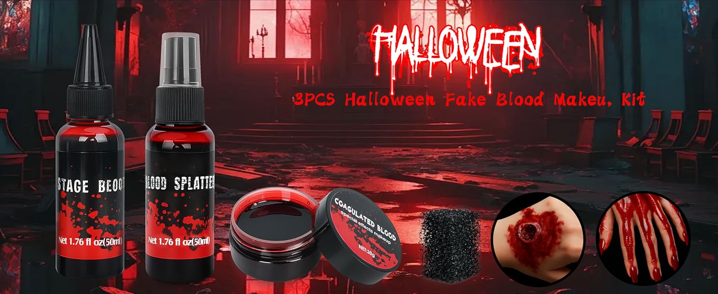 Halloween Fake Blood Makeup Kit