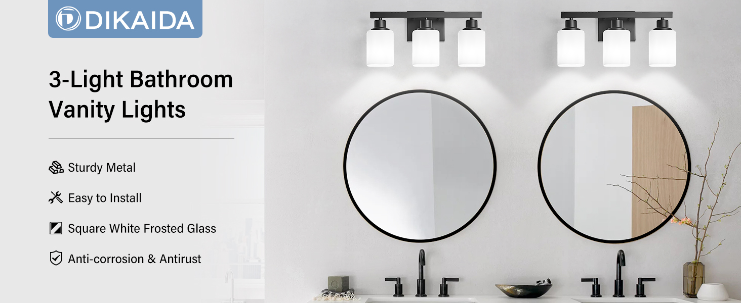 3light bathroom light fixtures vanity lights bathroom lighting over mirror matte black modern square