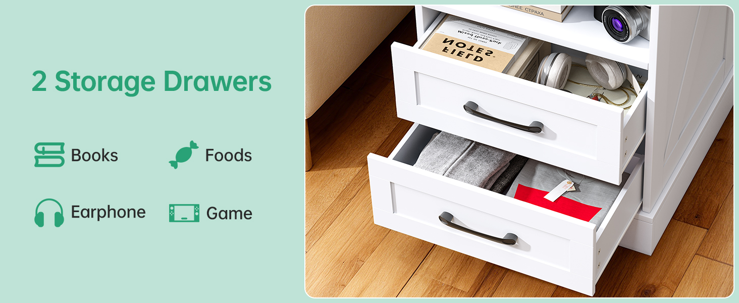 18&#39;&#39; Nightstand with LED Lights