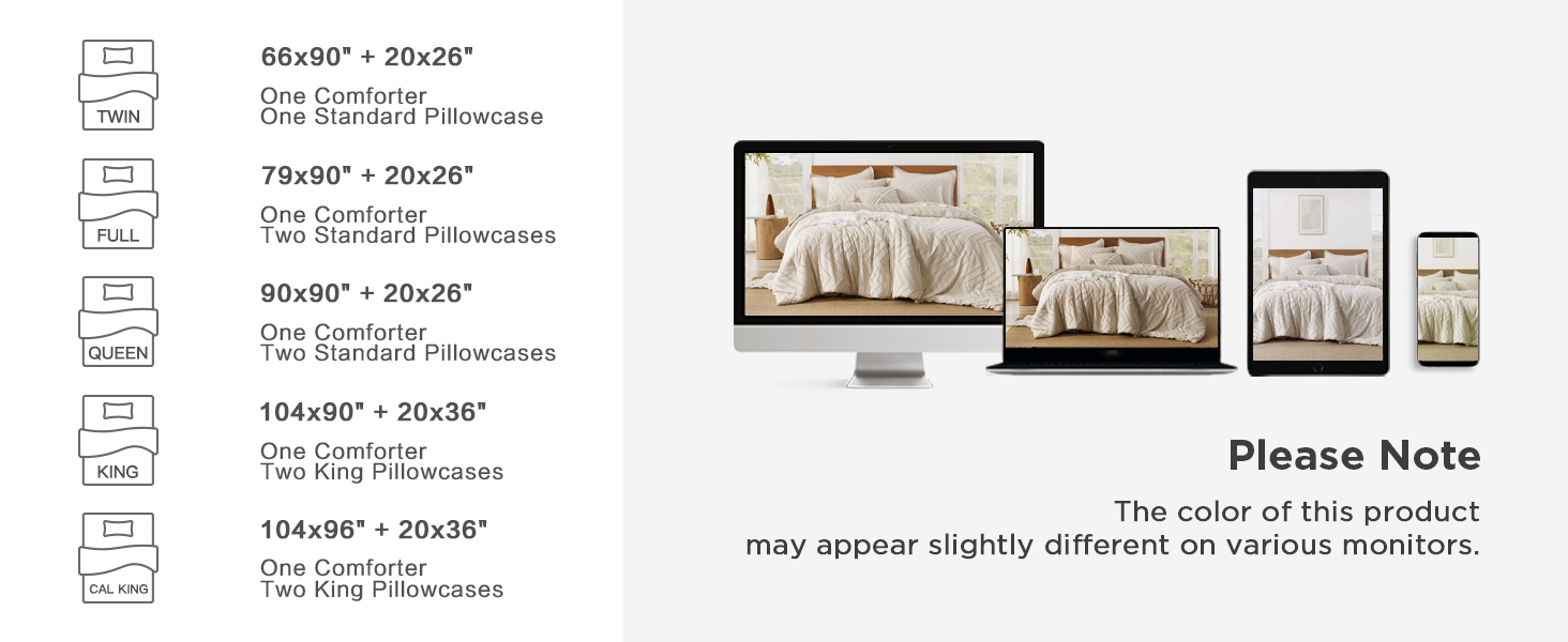 C Tufted Comforter Beige