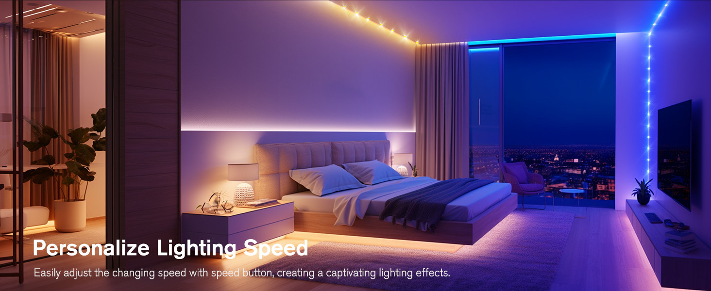 rope lights for bedroom