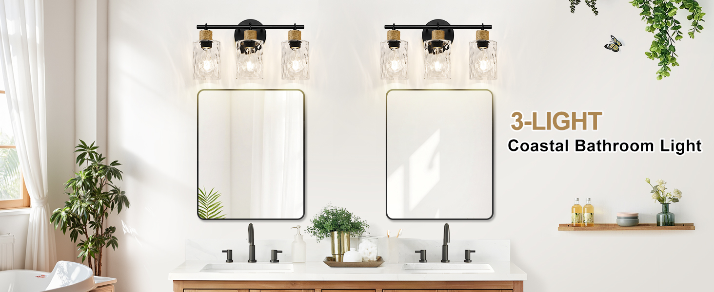 3-Light Coastal Vanity Lights