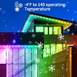 Yocrostar 100ft RGB Eaves Lights Wide range of working environments