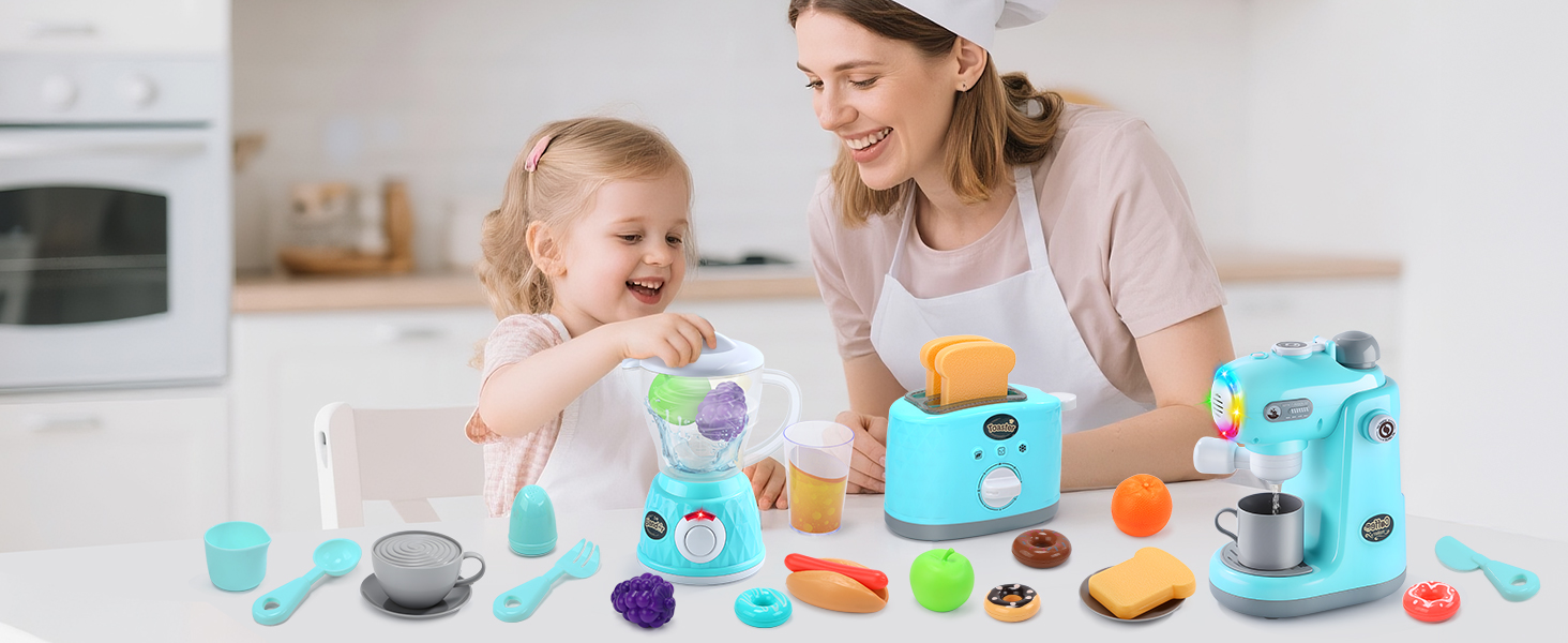 CUTE STONE Play Kitchen Appliances Toy Set