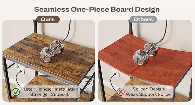 bakers rack with power outlet