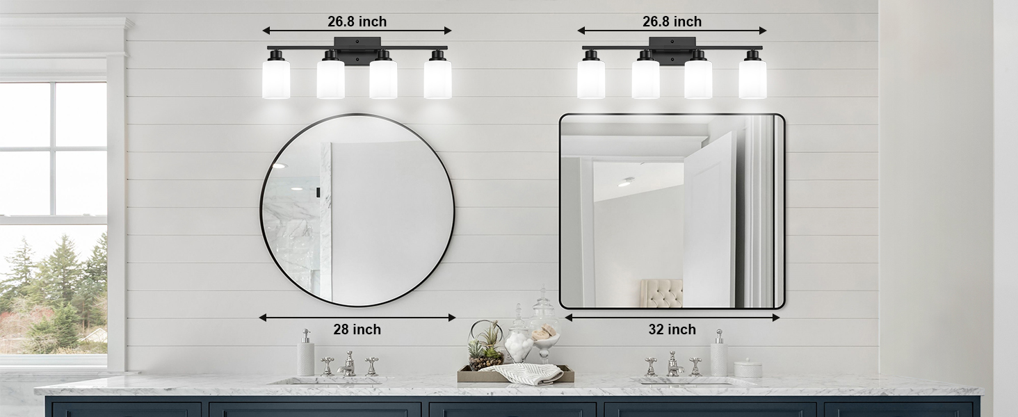4 light bathroom vanity light