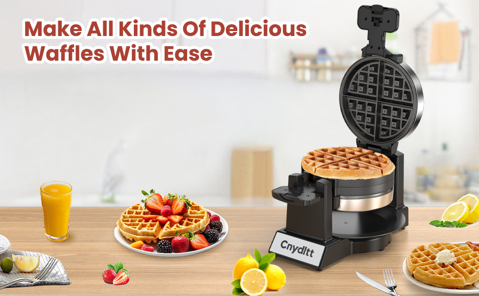 The Cnydltt waffle maker is perfect for crafting various delicious waffles