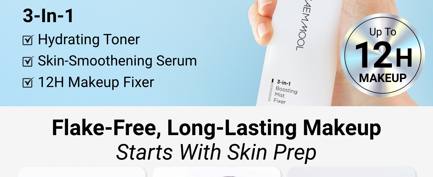 hydrating makeup mist, 12H makeup hold, dewy finish, thermal spring water, primer, setting spray