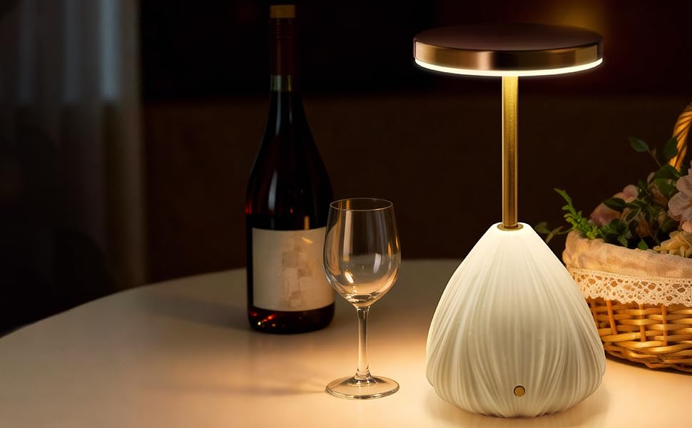 RONDURE 10.6" Ceramic Cordless Table Lamp