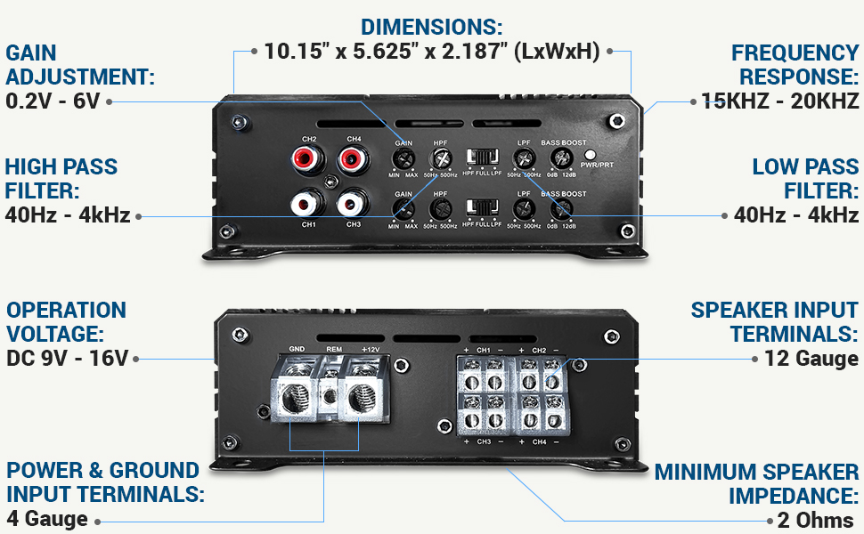 4 channel amplifier car audio