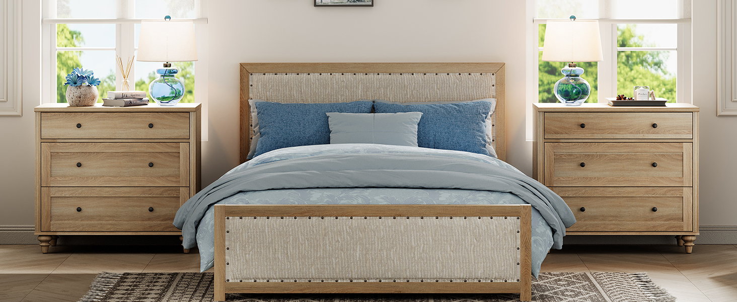 3 drawer nightstand set of 2