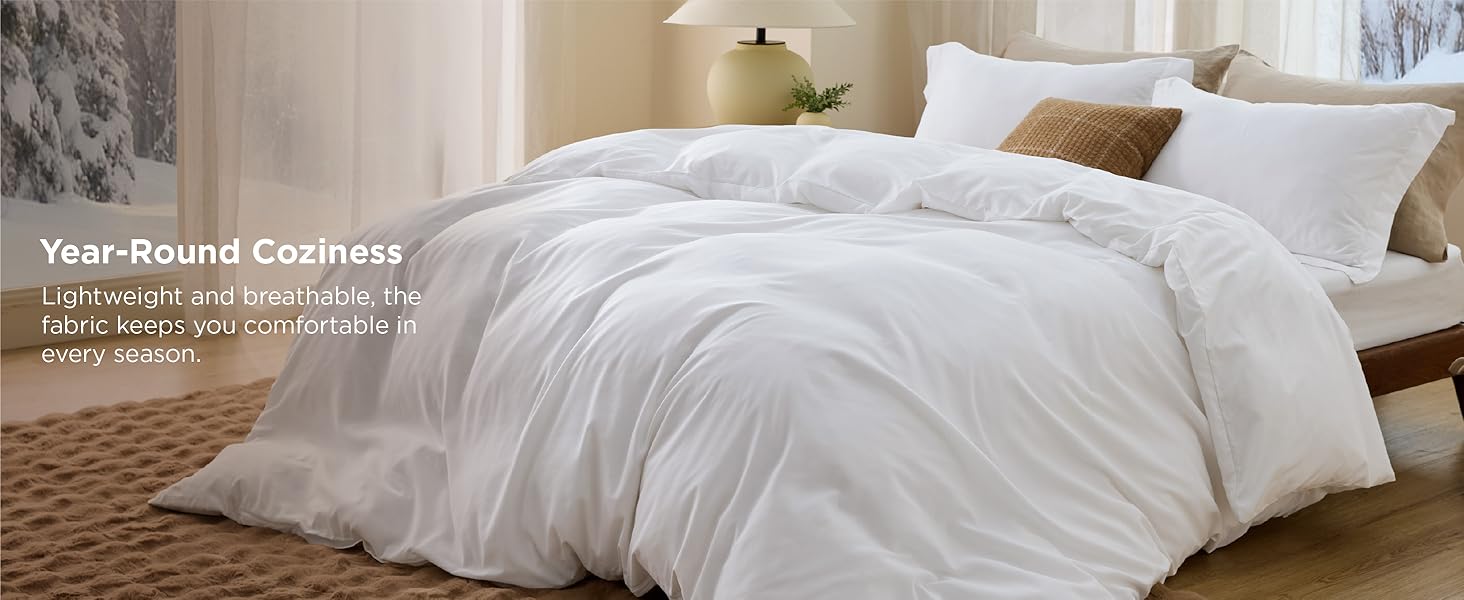 Bedsure Duvet Cover Soft Double Brushed Bedding Set for Kids Adults Zipper Closure NO Comforter