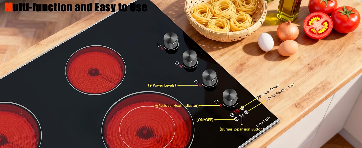 knob control cooktop