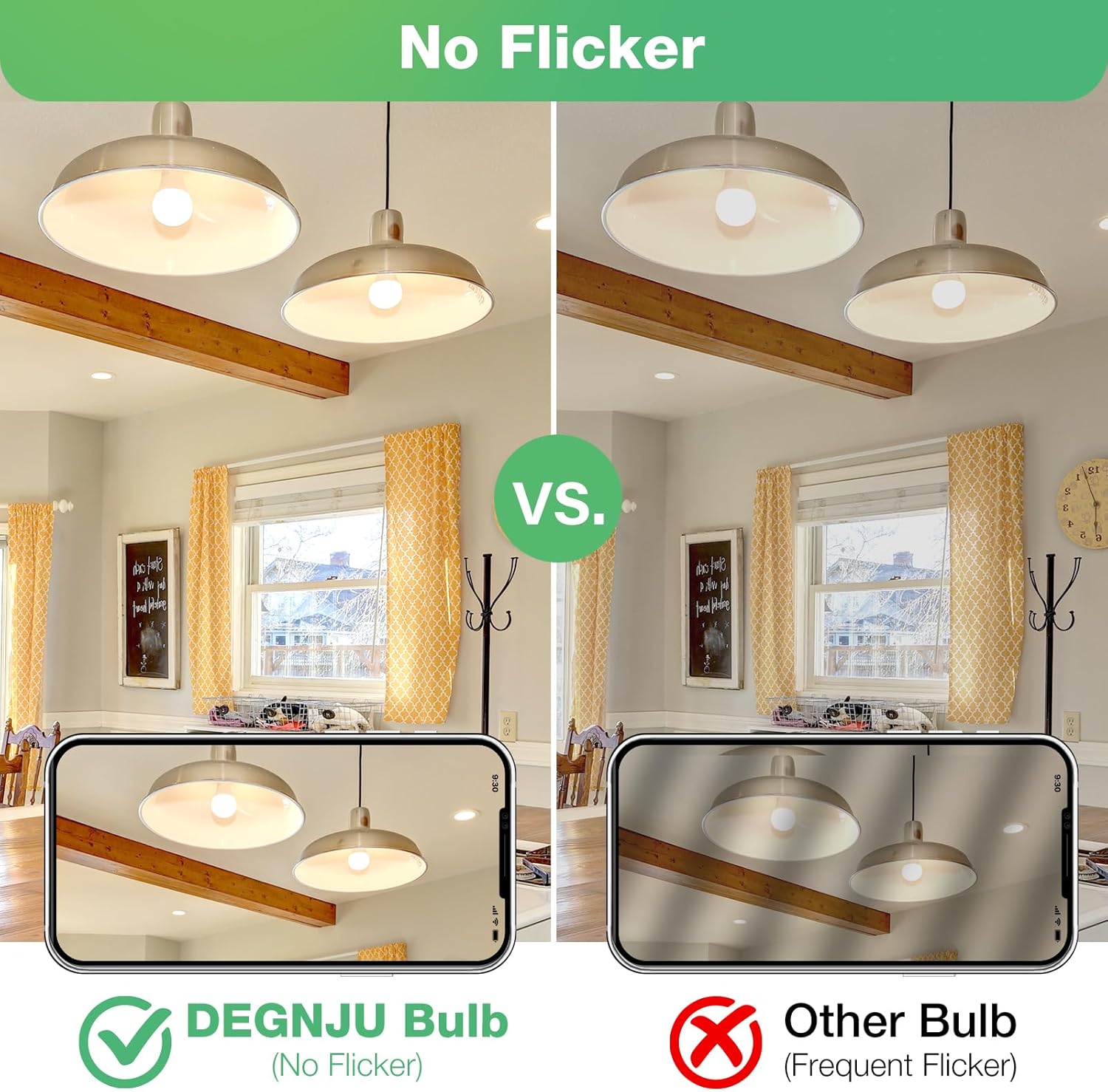 DEGNJU LED Light Bulbs Soft White 2700K, 60 Watt Equivalent LED Bulbs, A19 Standard Bulbs, 800 LM, 15000 Hours, E26 Base, Non-Dimmable, 8W White LED Bulbs for Bedroom Living Room, 12 Pack - Image 5