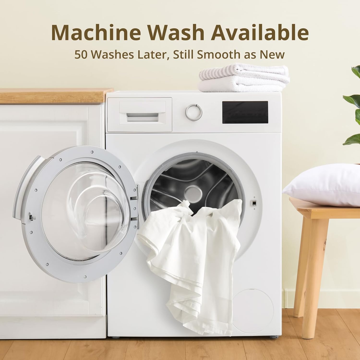 100% Egyptian Long-Staple Cotton Queen Bed Sheet Set with Drawstring and 360°Elastic for Tight Fit, 4PCS 1000TC Bedding Sheets Set, Luxury Soft and Comfort, Deep Pocket Fits 8" to 17" Mattress - Image 9