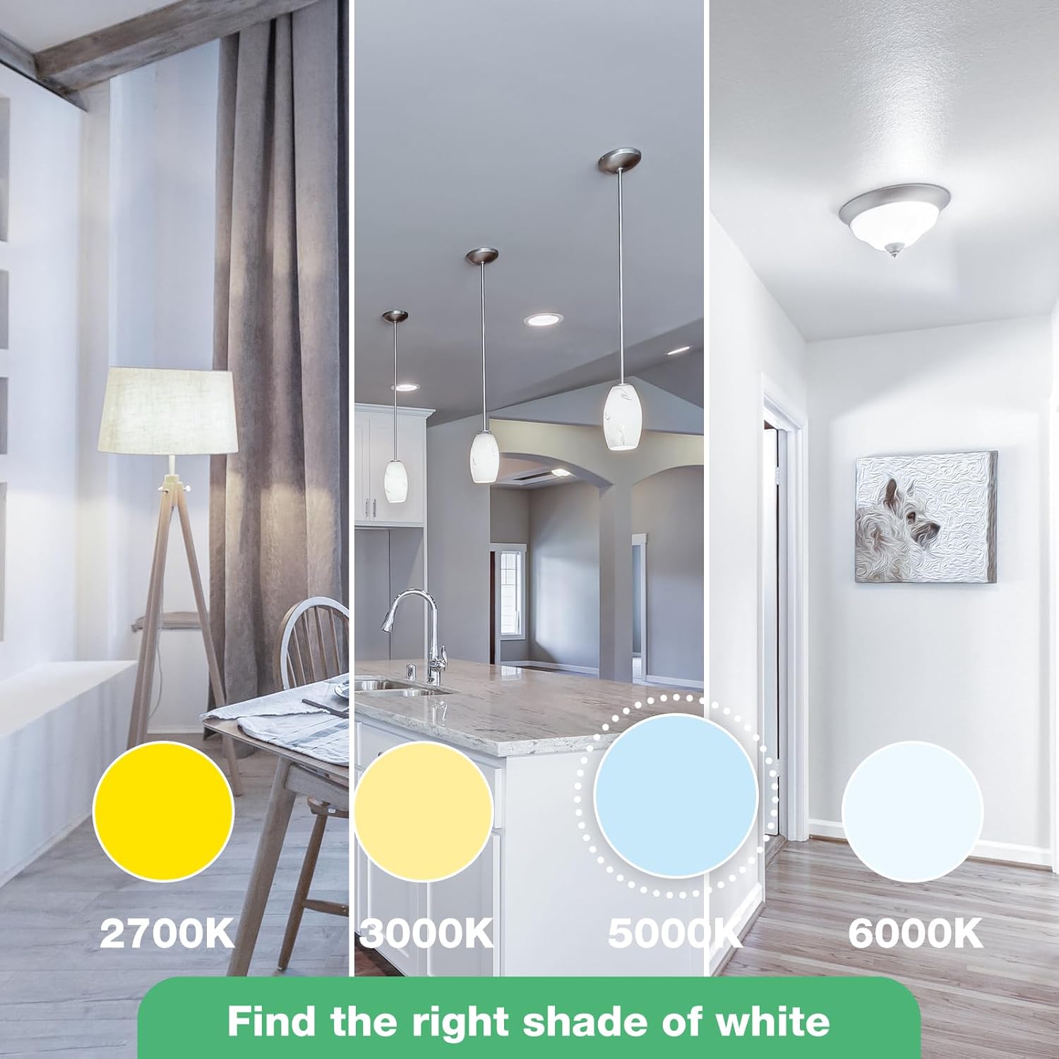 A19 LED Light Bulbs Daylight 5000K, 100 Watt Equivalent LED Bulbs, 1500 LM, 15000 Hours, E26 Base, Non-Dimmable, 13W Bright White LED Bulbs for Bedroom Living Room Home Office, 12 Pack - Image 5