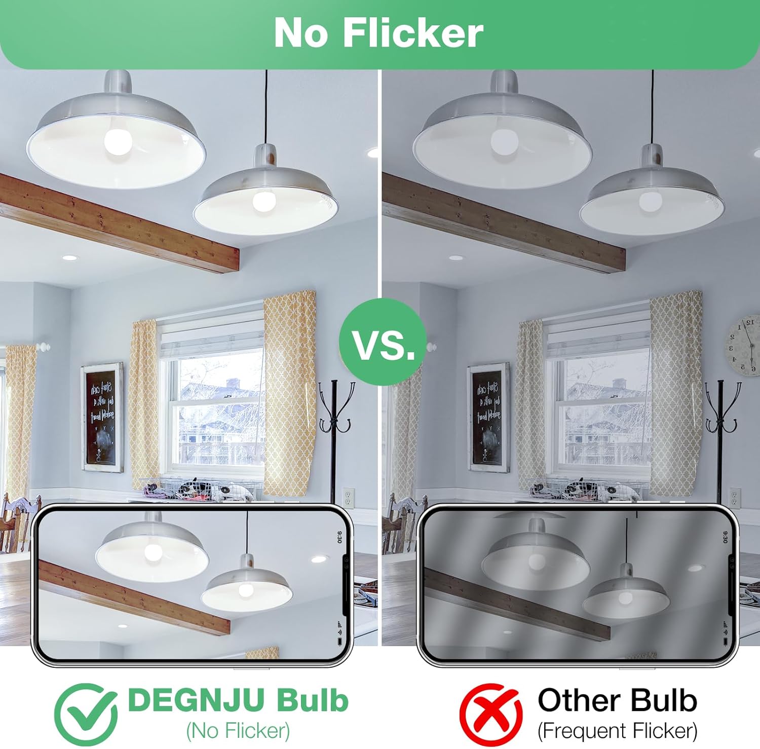 A19 LED Light Bulbs Daylight 5000K, 100 Watt Equivalent LED Bulbs, 1500 LM, 15000 Hours, E26 Base, Non-Dimmable, 13W Bright White LED Bulbs for Bedroom Living Room Home Office, 12 Pack - Image 6