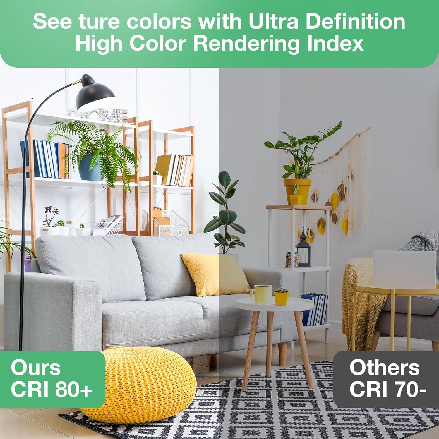 A19 LED Light Bulbs Daylight 5000K, 100 Watt Equivalent LED Bulbs, 1500 LM, 15000 Hours, E26 Base, Non-Dimmable, 13W Bright White LED Bulbs for Bedroom Living Room Home Office, 12 Pack - Image 7