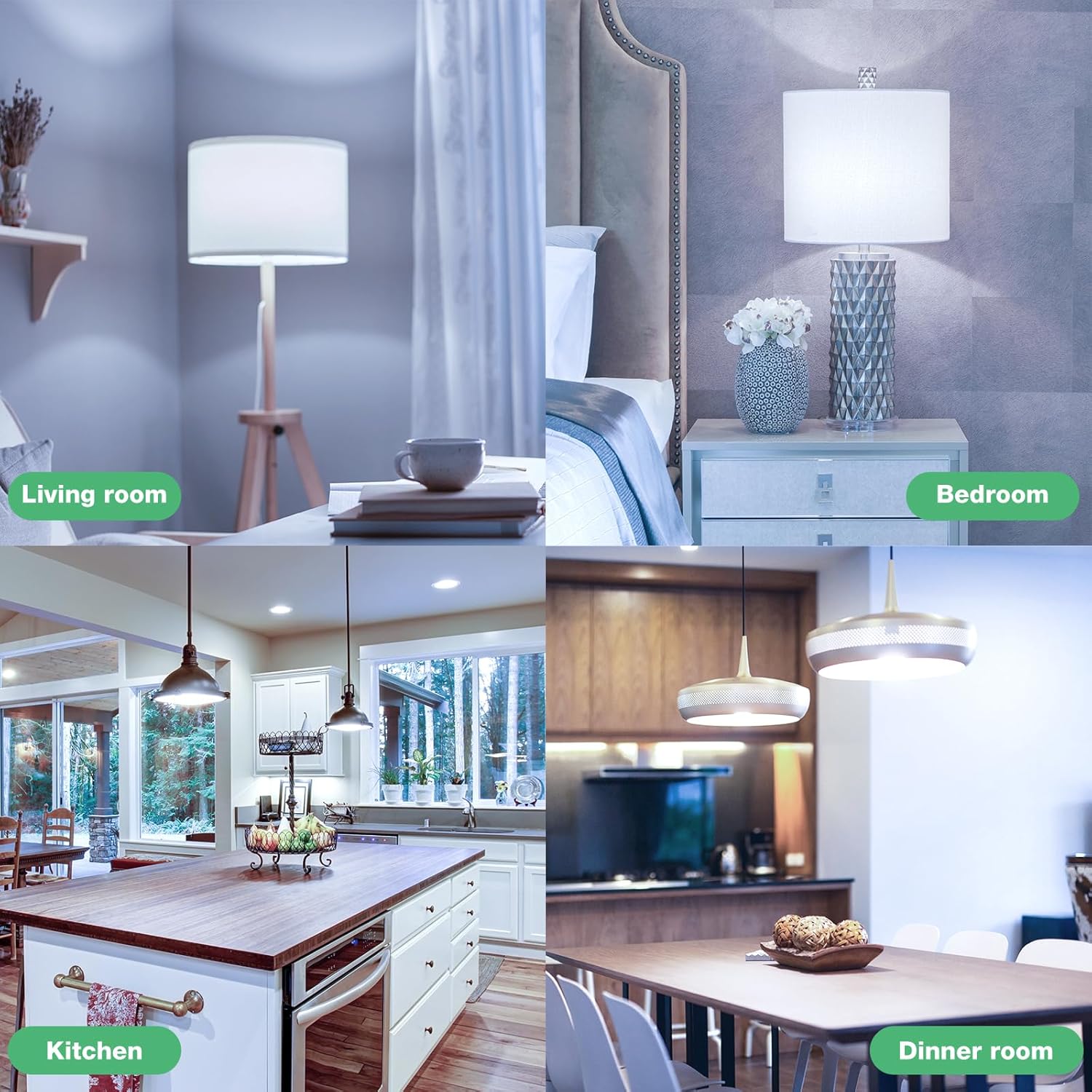 A19 LED Light Bulbs Daylight 5000K, 100 Watt Equivalent LED Bulbs, 1500 LM, 15000 Hours, E26 Base, Non-Dimmable, 13W Bright White LED Bulbs for Bedroom Living Room Home Office, 12 Pack - Image 8